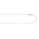 Sterling Silver .85mm Extendable Cable 18 Chain with Lobster Clasp